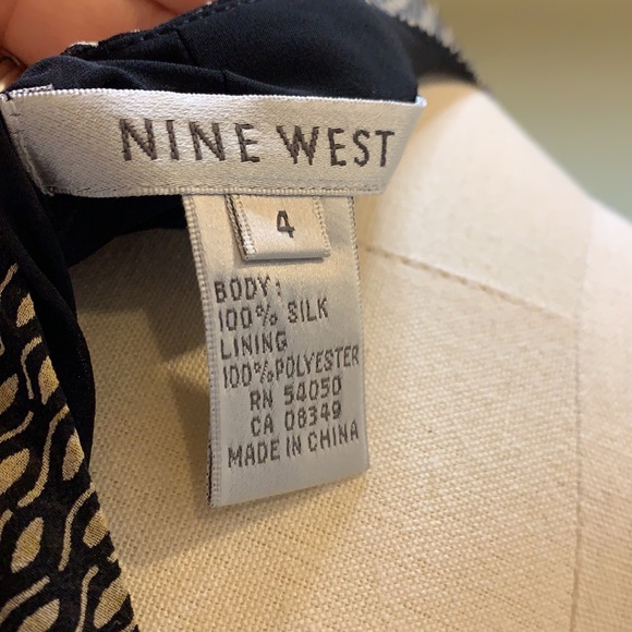 Nine West Barack & Tan 90s Silk Tank midi Length Dress - Picture 6 of 6